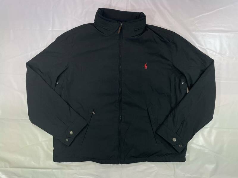 新品 アウトレット 2753 XXLサイズ フリースライニング ウインドブレーカー ジャケット 黒 polo ralph lauren ポロ ラルフ ローレン