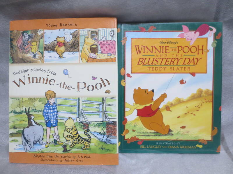 英語絵本 2冊 ディズニー くまのプーさん WINNIE THE POOH AND THE BLUSTERY DAY & Winnie the Pooh カバー付き