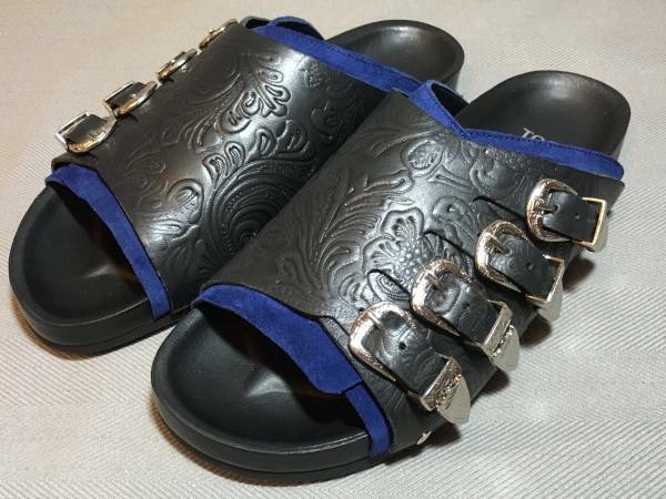 新品 TOGA PULLA メタル ベルト サンダル 37 黒 トーガ シューズ 靴