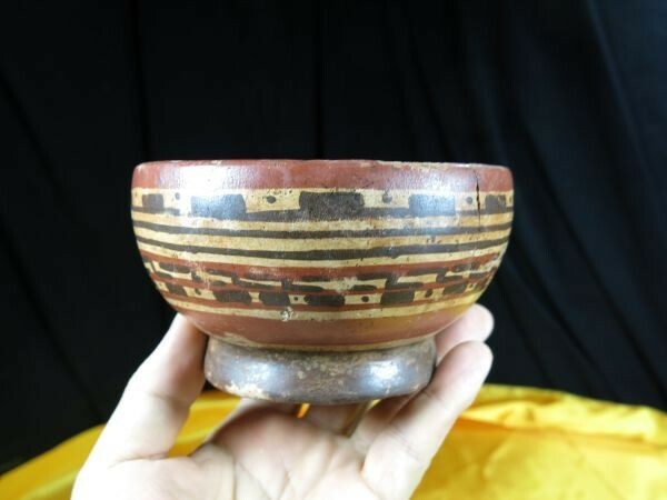 B　インカ彩色碗　遺跡発掘品　A.D. 100 頃～1000頃　モチェ文化　ワリ文化　プレインカ　ペルー