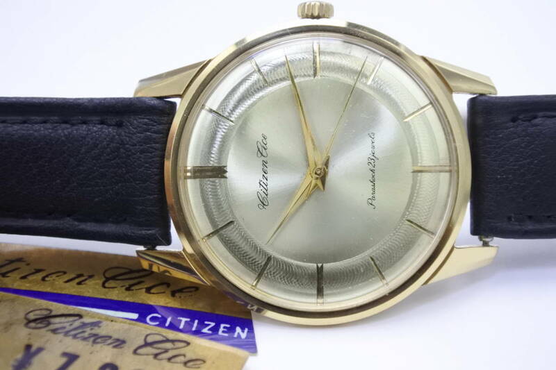 ☆販売数少なくモデル　デッドストック品☆1965年製 CITIZEN シチズンAce 　CGP ２3石 手巻紳士腕時計 　タグ付き　稀少文字盤未使用保管品