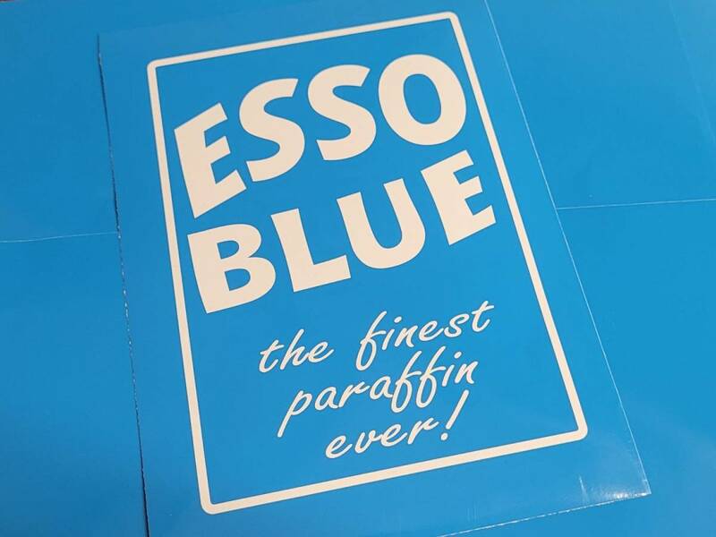 送料無料 Esso Blue The Finest Paraffin Ever! decal sticker エッソ ステッカー シール デカール 108mm × 150mm