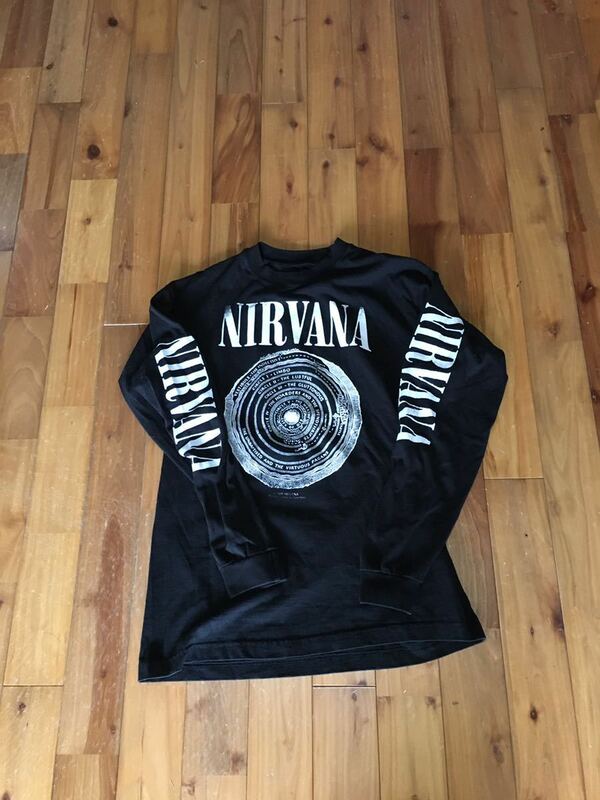 vintage 90s nirvana 袖プリ　long sleeve tシャツ カートコバーン 