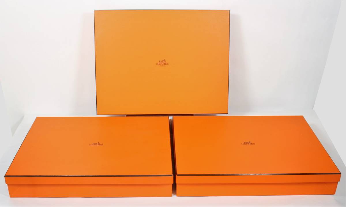 Y5060＃◆中古品◆エルメス 空箱 BOX 3個セット 　サイズ：約W44cm X H34.5cm X D7cm