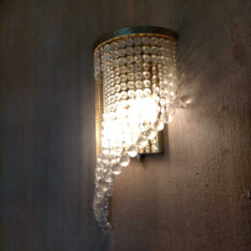 カ0227 イタリア製　壁掛　シャンデリア　照明　ライト　ブラケット　ランプ　アンティーク　壁掛け 