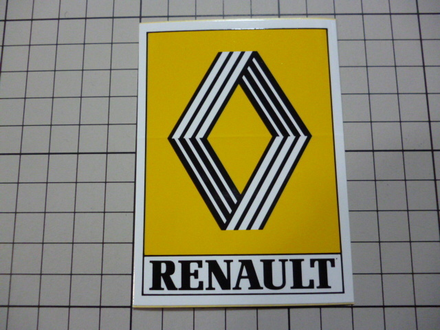 RENAULT ステッカー (70×96mm) ルノー