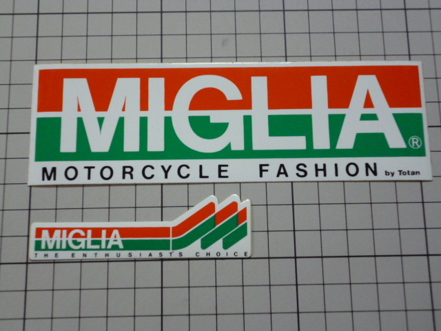 MIGLIA ステッカー 2枚(82×25mm/156×49mm) ミリア ミレア ミグリア 東単