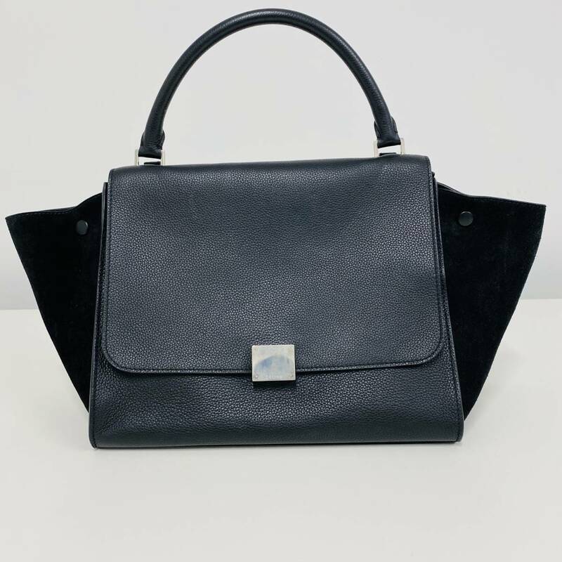 美品 CELINE セリーヌ 2WAY ハンドバッグ ショルダーバッグ ブラック レザー F558