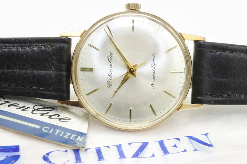 ☆販売数少なくモデル☆1962年製 CITIZEN シチズンAce 20ミクロンCGP ２１石 手巻紳士腕時計 未使用保管品