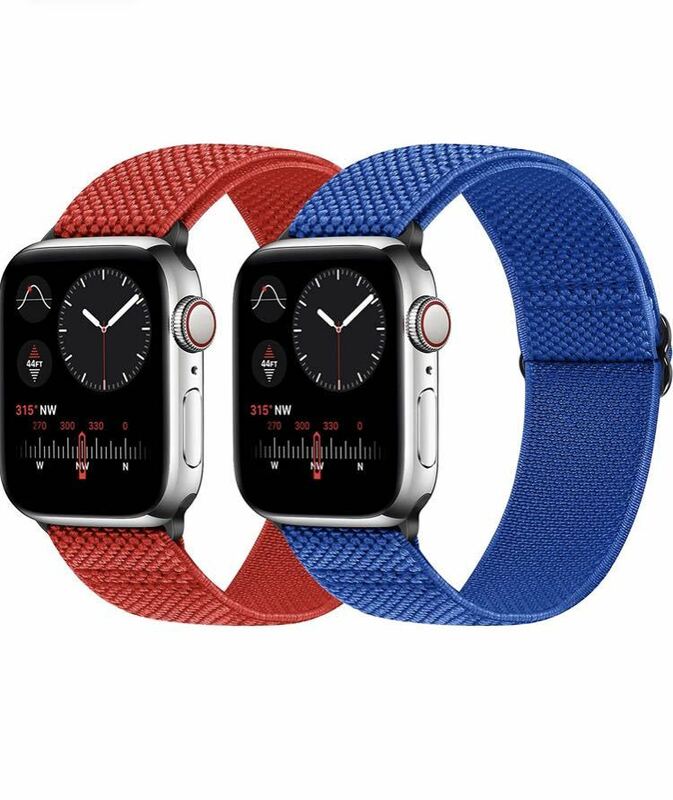 Apple Watch ベルト アップルウォッチバンド 38/40/41mm ナイロンバンド　弾力バンドApple Watch Series 7/6/5/4/3/2/1/SE対応　2本新商品