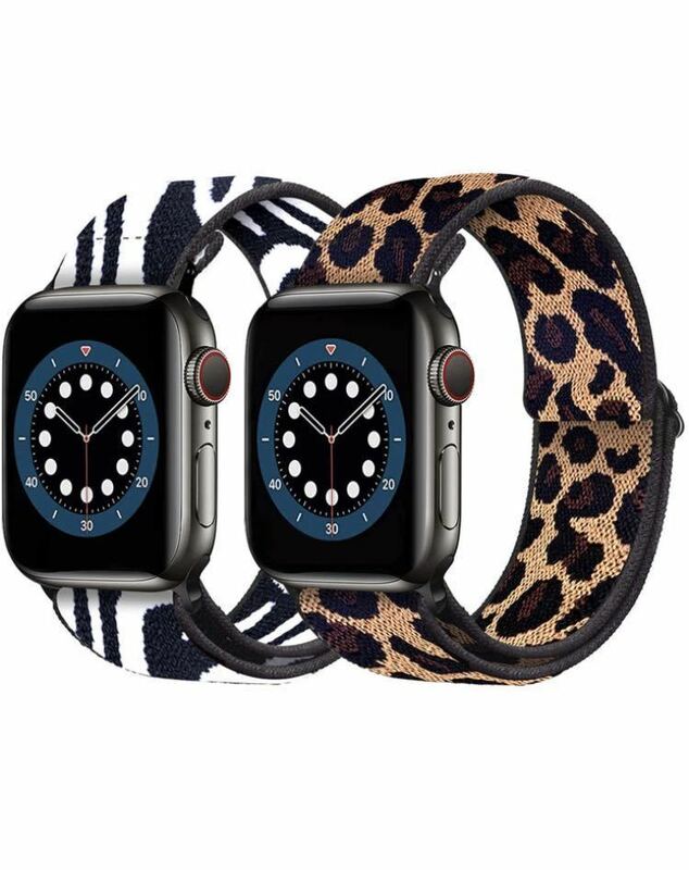 アップルウォッチバンド 柔らかく軽量　42/44/45/49mm弾性ナイロンベルトアップルウォッチ対応 Apple Watch バンド2本