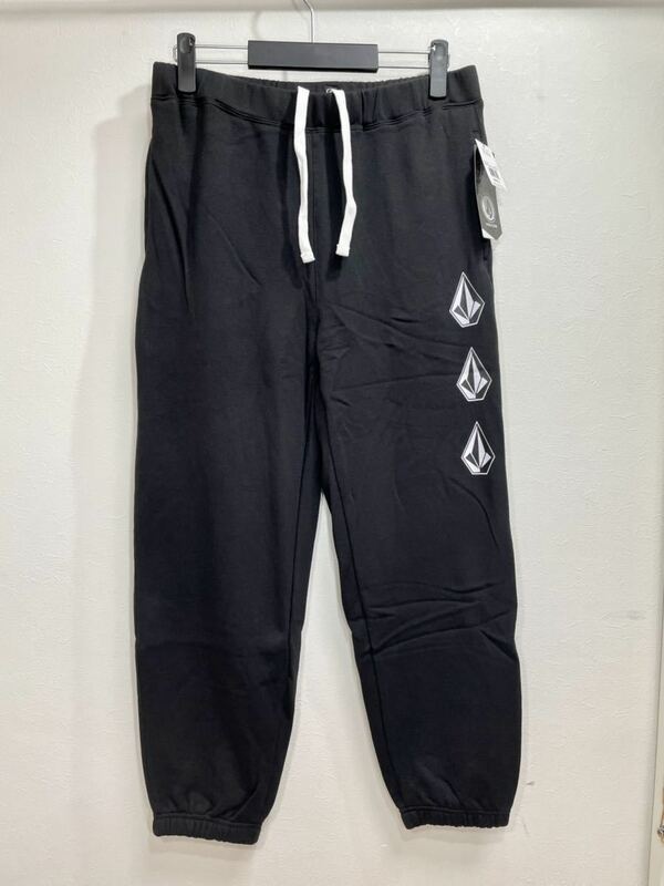 VOLCOM ボルコム A1232102BLK メンズ Mサイズ ジョガーパンツ Jogger スウェット 3連ロゴ Logo ブラック色 ヴォルコム 新品 即決 送料無料