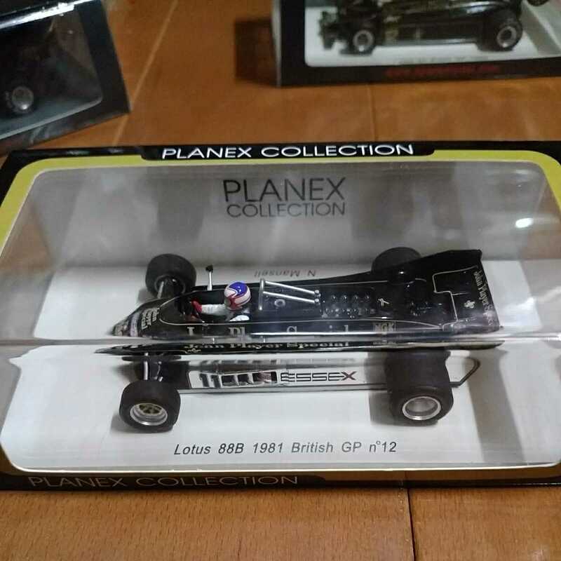 PLANEX COLLECTION 特注　JPS デカール加工　1/43 LOTUS 88B 1981 イギリス GP ロータス　ナイジェル　マンセル
