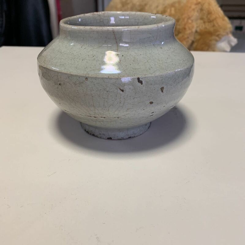 李朝白磁　小壺 李朝時代 初期　骨董品　希少品　