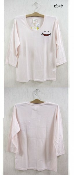 【特価】UP SMILE 7分丈Tシャツ　丸首　ピンク　Mサイズ　新品未開封