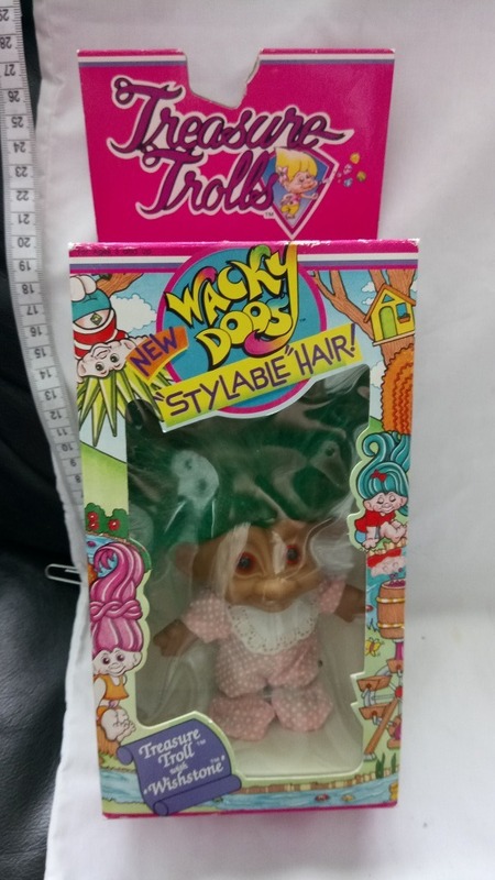 Troll（トロール） Wacky Doos "Stylable Hair！" Treasure Troll with Wishstone 1992年　グリーンヘアー