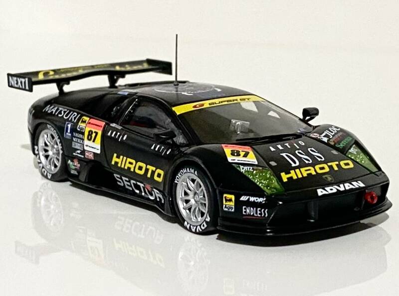 1/43 Lamborghini Murcielago JLOC Murcie RG-1 #87 Super GT300 2005◆Koji Yamanishi, Wada-Q ◆エブロ ランボルギーニ ムルシエラゴ JDM