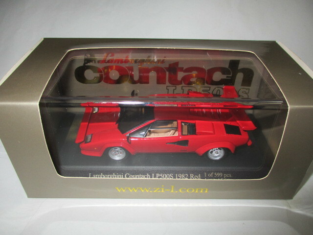 即決　ジール特注599台限定 イクソ 1/43 ランボルギーニ カウンタック LP500S 1982 フロントウイング付き　レッド