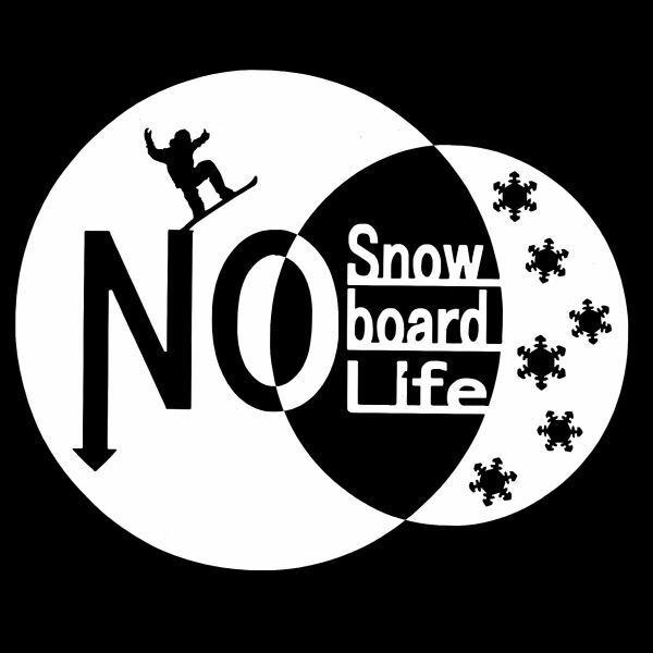(10cm)【No Snowboard No Life】　スノーボード・スノボーステッカーDC2