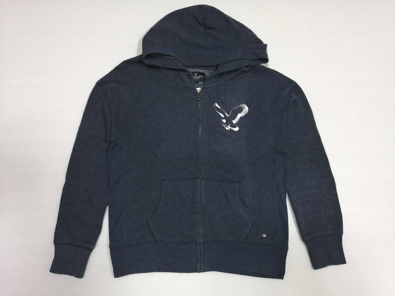 アメリカンイーグル AMERICAN EAGLE フルジップパーカー 裏起毛　　デカロゴ ビッグロゴ 石瀬3854