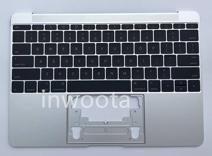 APPLE Macbook 12インチ A1534 2015 英語キーボード パームレスト シルバー
