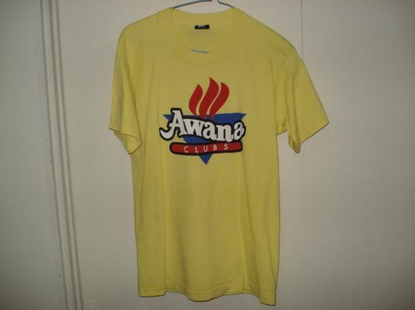 80'S★古着★AWANA CLUBS★Tシャツ★黄色★M★ボーイスカウト★アメリカ★ビンテージ★USA★USA古着★アメリカ古着