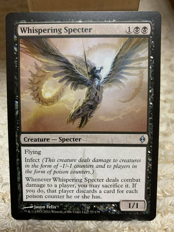 新たなるファイレクシア　囁く死霊/Whispering Specter　英語版　新品美品