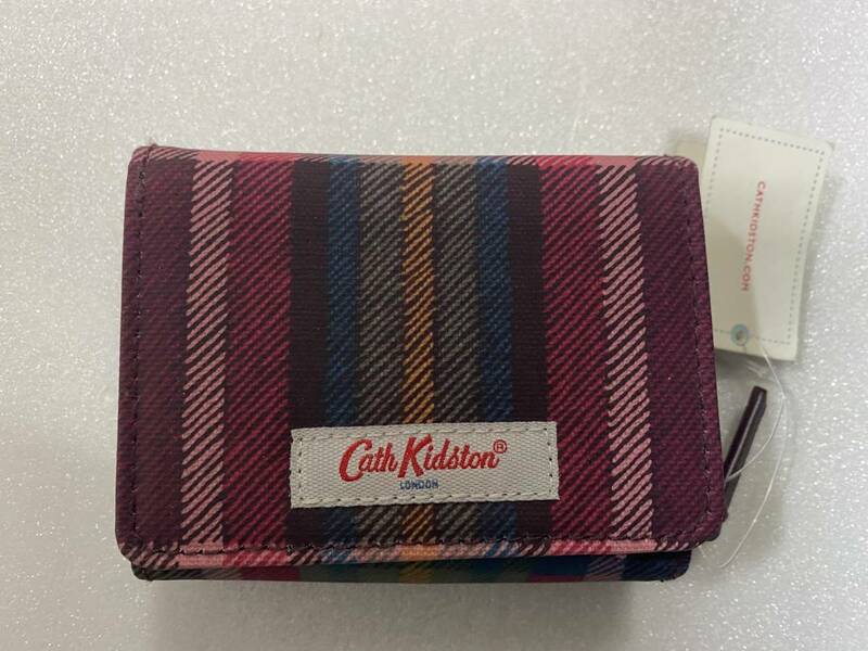 未使用新品CATH KIDSTONスモールフォールドオーバーウォレット　クラレンドンチェック三つ折り財布