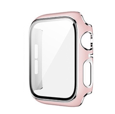 【アップルウォッチカバー/ピンク×シルバー/38mm用】フルカバーケース 1個 Apple Watch 全面保護 耐衝撃 Series5 Series4 Series6 SE