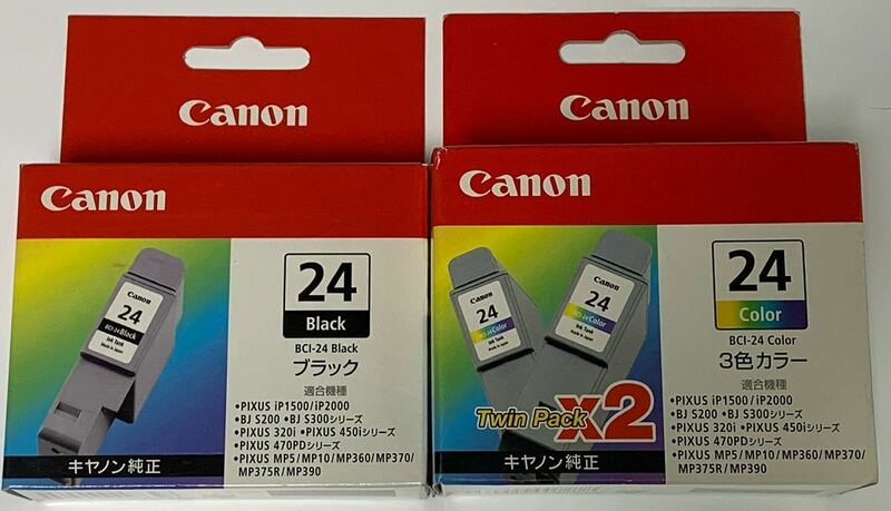 Canon BCI-24 Black、Color 各1箱セット インクジェットカートリッジ