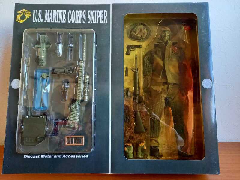 【新品未使用】エリートフォース スナイパー フィギュア BOX入りセット U.S. MARINE CORPS SNIPER ELITE FORCE SNAKE EF-12 戦争 人形