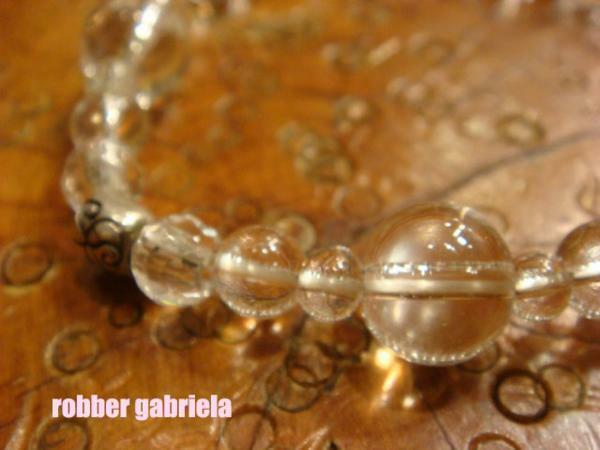 魂のブレスレット 水晶 クリスタル crystalcrystallized quartz 数珠ブレス 天然石 ブレスレット パワーストーン 数珠ブレスレット