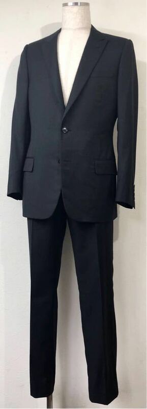 Dior HOMME ディオール オム ストライプ ウール 2B ジャケット パンツ セットアップ スーツ size50 XL 黒/ブラック イタリア製 国内正規品
