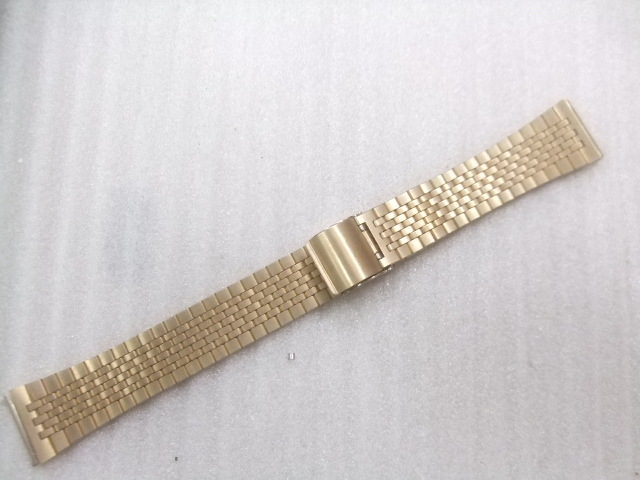 レトロセイコー純正18ミリ金色セパレートタイプメンズ腕時計ベルト　I738