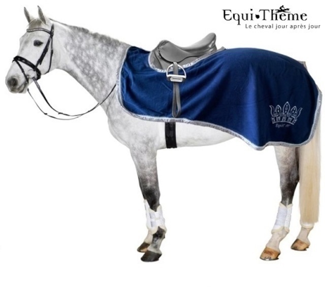 Equi-Theme フリースエクササイズシート　ネイビー　125㎝　乗馬　馬術