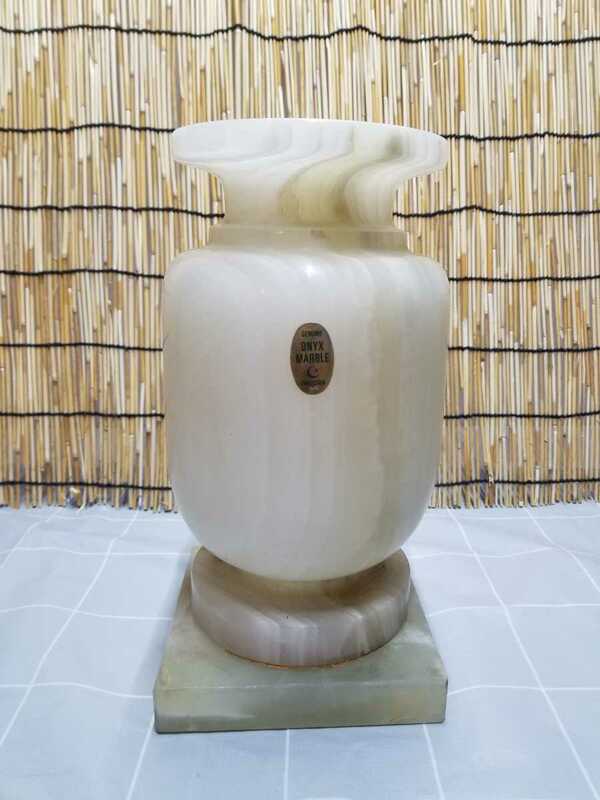 大理石　花瓶　ONYX MARBLE インテリア　花器 天然石 オブジェ 器 花瓶 インテリア ヴィンテージ ビンテージ　天然生活 古道具 