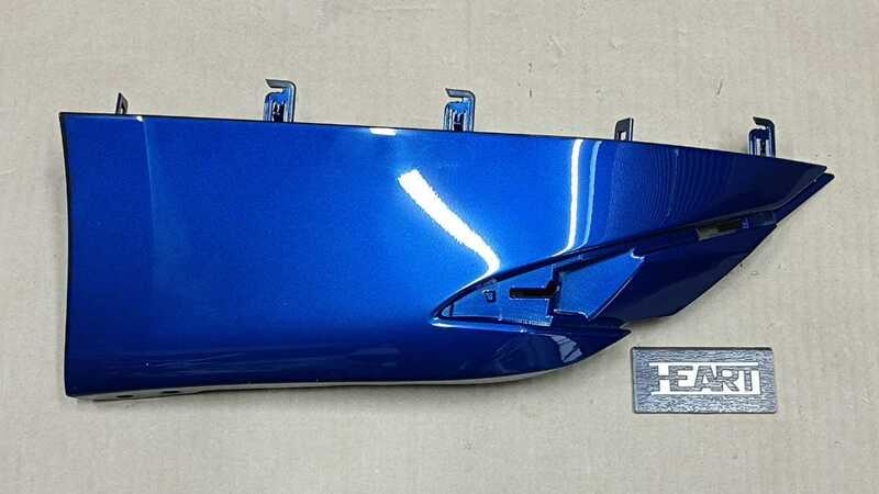 美品 TOYOTA Prius プリウス ZVW50 50 前期 純正 左 リア バンパー ロア サイド アンダー パネル 52566-47020-J0 ブルーメタリック 破損無