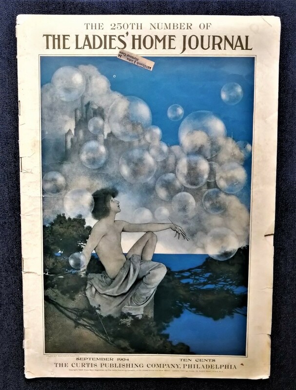 マックスフィールド・パリッシュ オリジナル表紙 エア・キャッスル パリッシュ・ブルー 1904年 The Ladies' Home Journal Maxfield Parrish