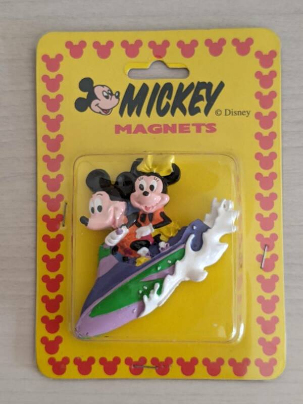 【希少】【未開封】【未使用】Disneyミッキーマウス ミニーマウス ジェットスキー ジェットボートとてもレアなマグネット