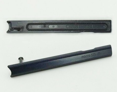 Xperia Z Ultra SIMキャップ 黒 microSD側 防水サイドカバー ブラック C6833やSOL24の部品 交換補修パーツ 修理用に a1