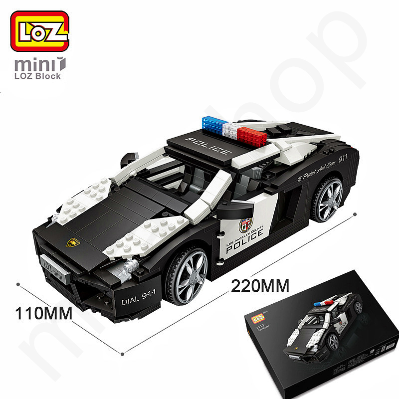 レゴ LEGO 互換 不可 LOZ ブロック 積木 ランボルギーニミニカー 警察車両 玩具 組立 速い 子供大好き 立派な 知育玩具 親子交流