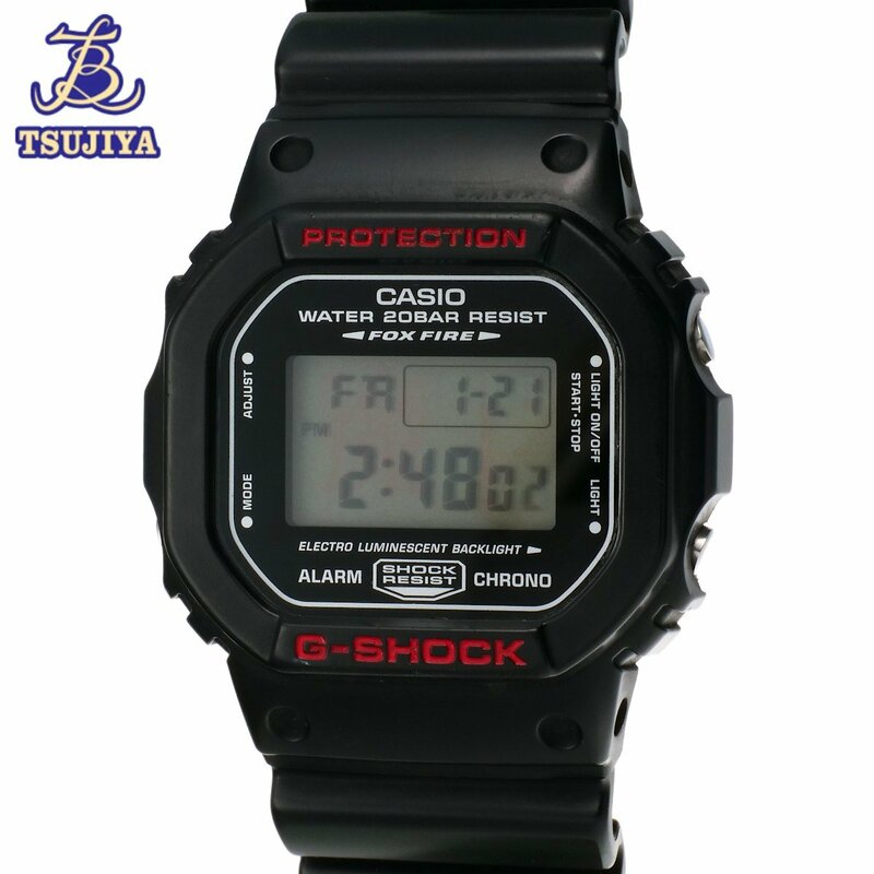 ★限定 レア 希少★ TBSドラマ「魔王」コラボ　CASIO カシオ　G-SHOCK　DW-5600VT　メンズ時計　黒　クォーツ　中古AB【辻屋質店W0691】