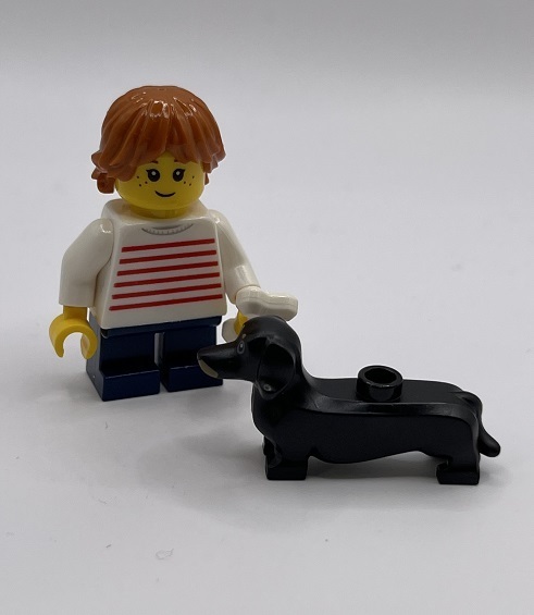 即決 新品　未使用　レゴ LEGO ミニフィグ　タウン　ペットとかわいいこども　ミニチュアダックス　　犬　ミニフィギュア 　シティ