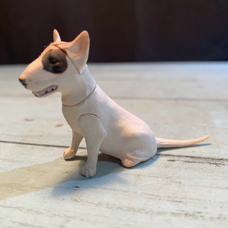 ブルテリア インテリア 人形 アンティーク ヴィンテージ ビンテージ ワンちゃん 犬の置物(4355)