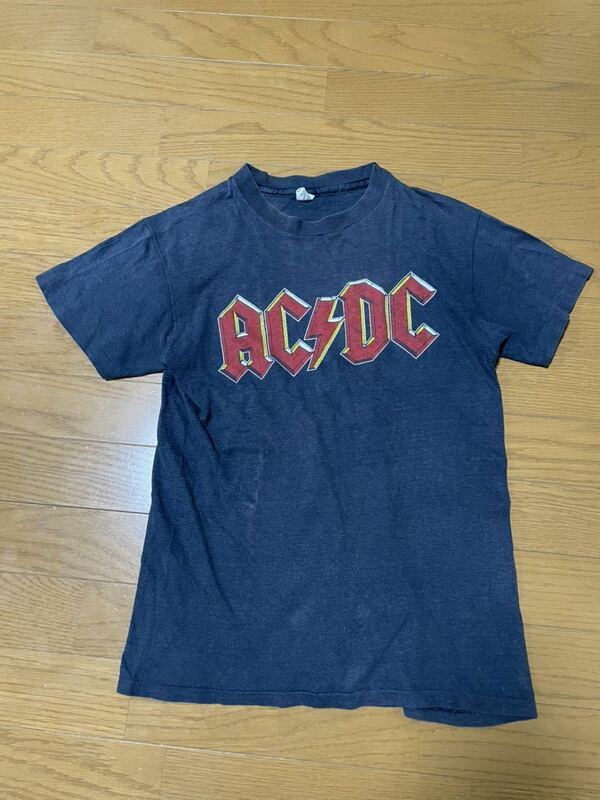 AC/DC ヘインズ ヴィンテージ　Tシャツ 1980年バック イン ブラック ツアーtシャツ 80s 90s USA製　M38-40