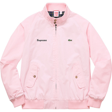即決 supreme lacoste Harrington Jacket pink S
