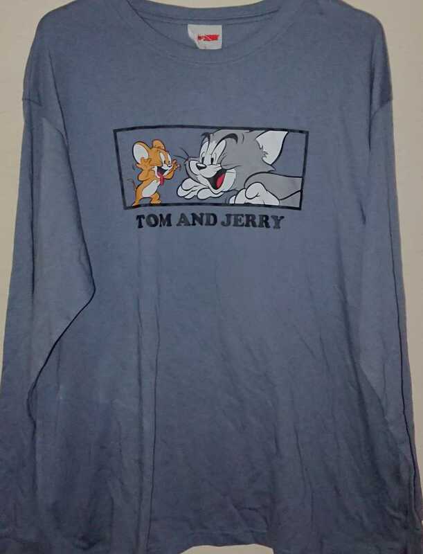 即決 トムとジェリー メンズロングスリーブTシャツ【3L】新品タグ付き ロンT 長袖Tシャツ