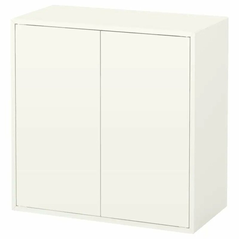 IKEA キャビネット 扉2/棚板1付き, EKET ホワイト70x35x70 cm 送料￥750!