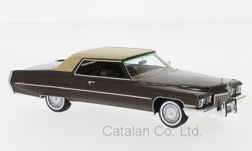 1/43 キャデラック クーペ デビル デヴィル メタリック ブラウン 茶 Cadillac Coupe DeVille metalic brown beige 1972 Neo 60サイズ