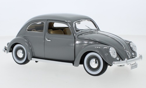 1/18 フォルクスワーゲン ビートル グレー 灰色 オーバル ウィンドウ VW Beetle grey 1955 oval window 1:18 Bburago 梱包サイズ80